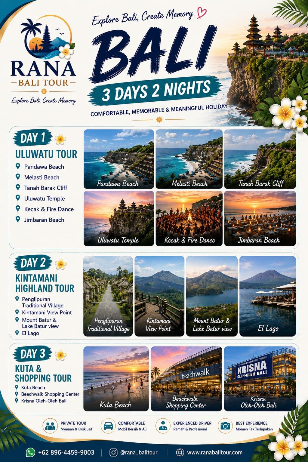 Paket Liburan Bali 3 Hari 2 Malam: Uluwatu & Kintamani