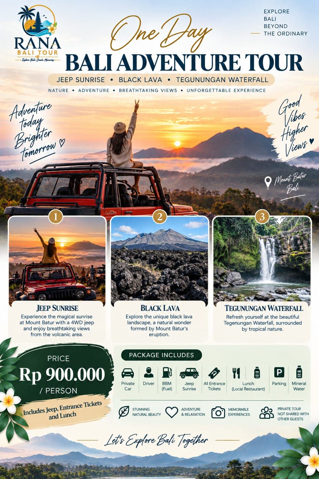 One Day Bali Adventure: Jeep Sunrise & Black Lava